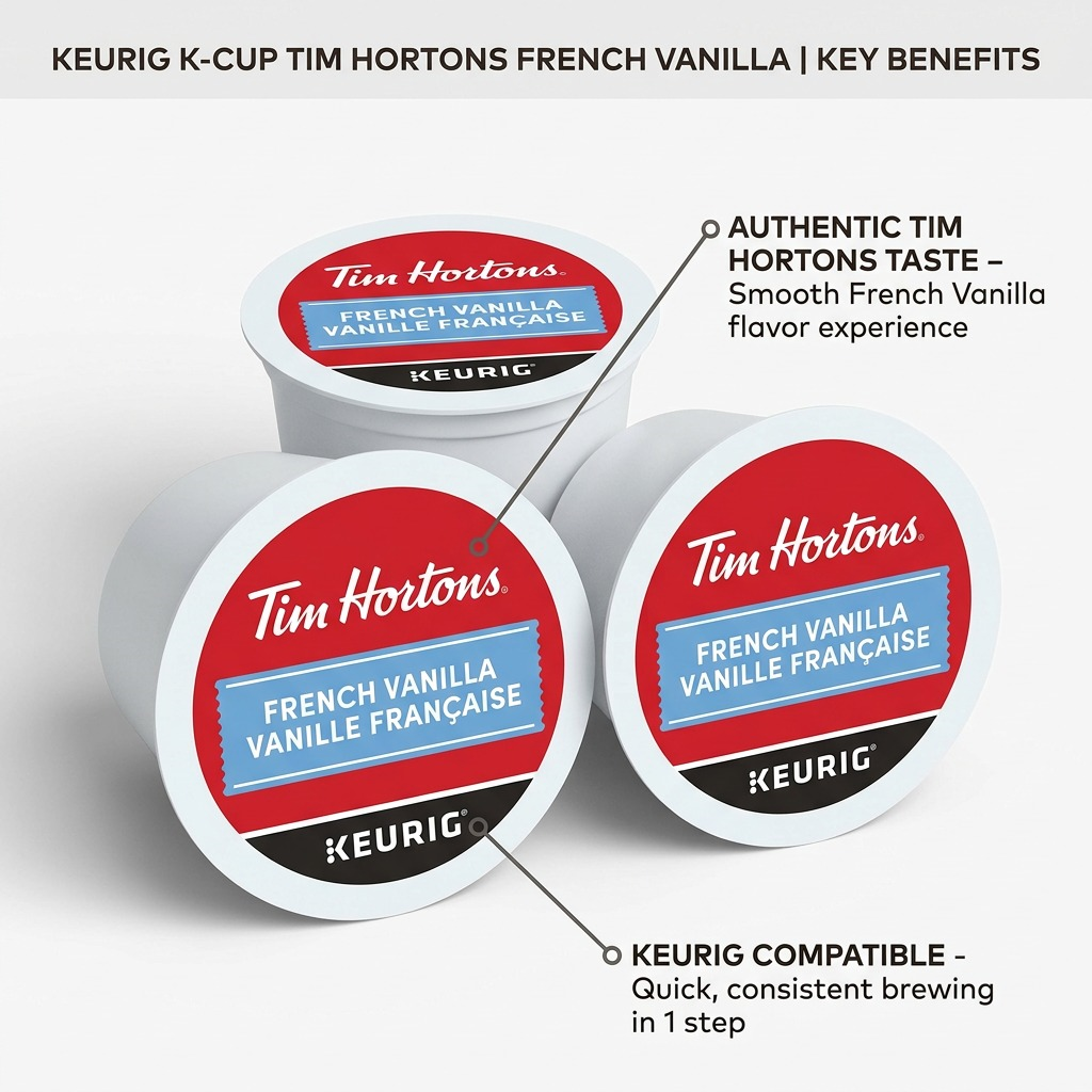 COFFEE-K CUP TIM HORTONS FRENCH VANILLA-13114 24/BX