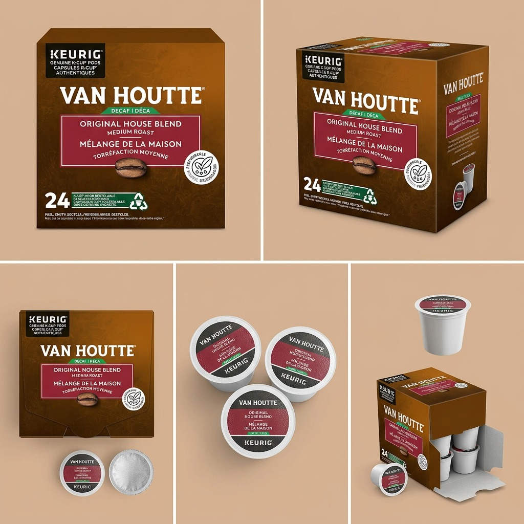 COFFEE-K CUP VAN HOUTTE ORIGINAL HOUSE DECAF 24/BX-34717 24/BX