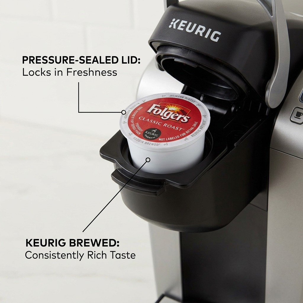 COFFEE-K CUP FOLGERS CLASSIC ROAST MEDIUM ROAST (20502) 24/BX