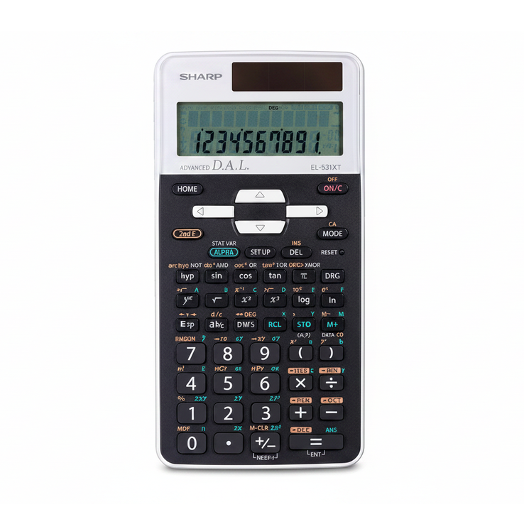 Sharp EL-531XTWH Scientific Calculator - 273 Functions, 10-Digit 2-Line LCD