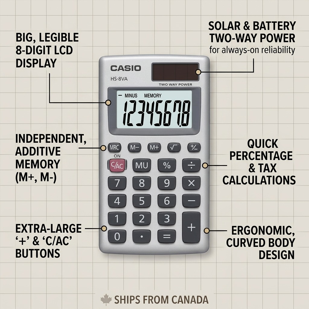 Casio HS-8VA Compact Calculator