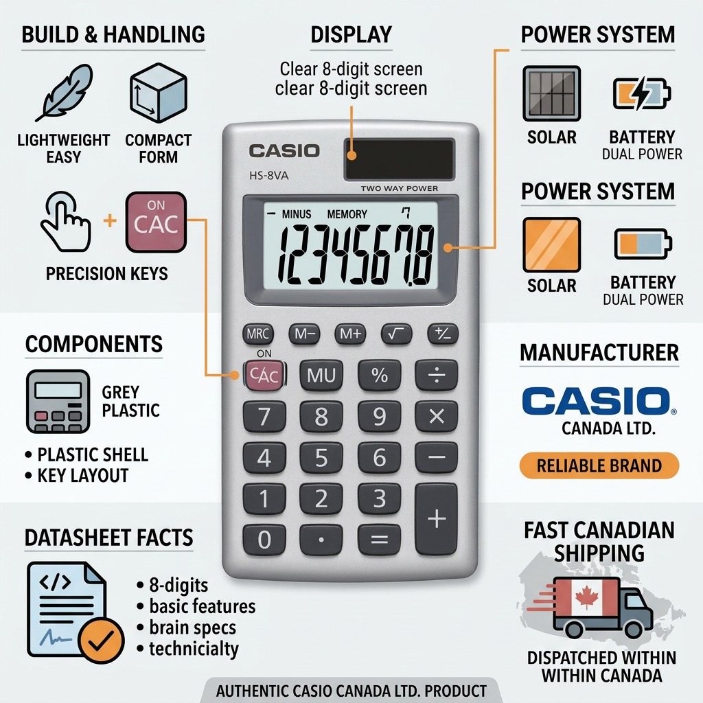 Casio HS-8VA Compact Calculator