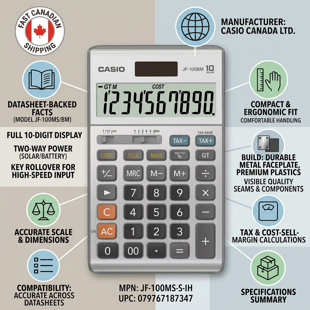 Casio JF-100MS/BM Desk Calculator