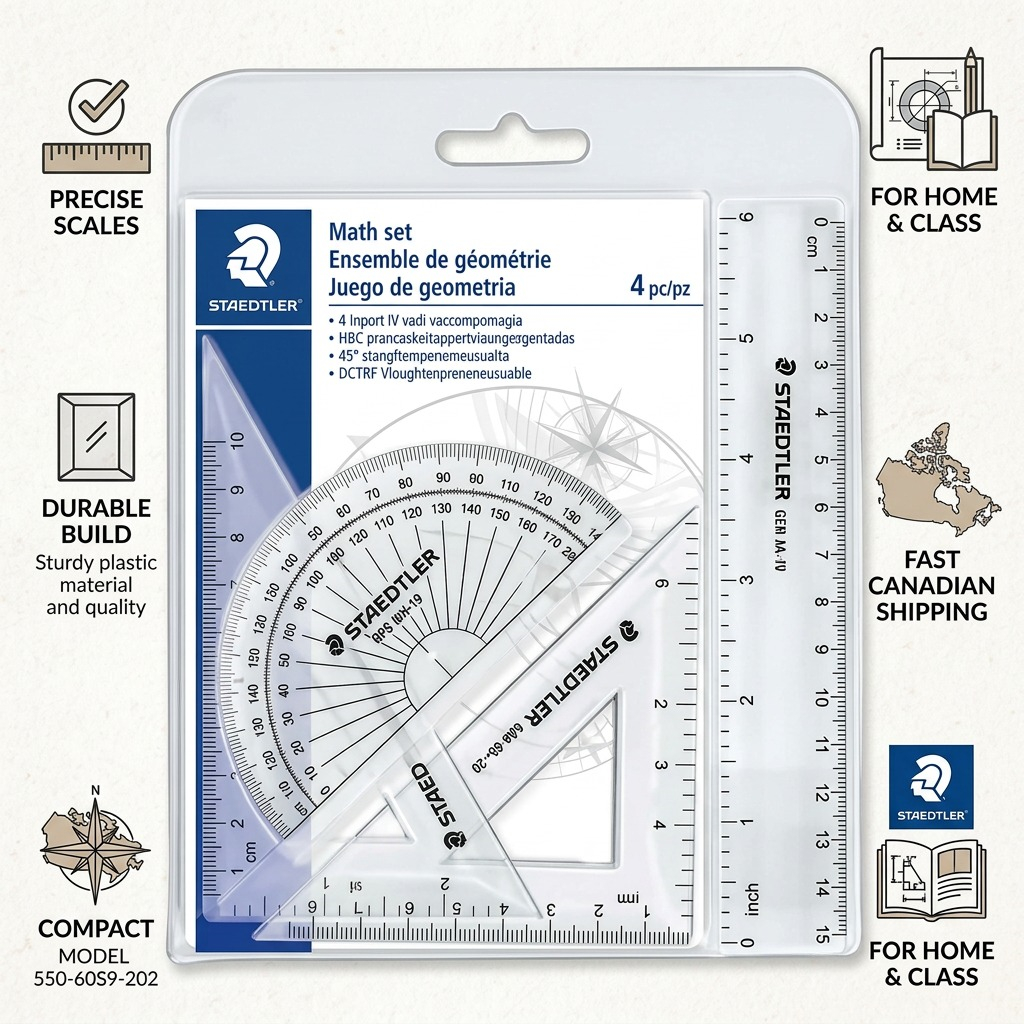 Staedtler Math Set, 9-Pack Plastic Box