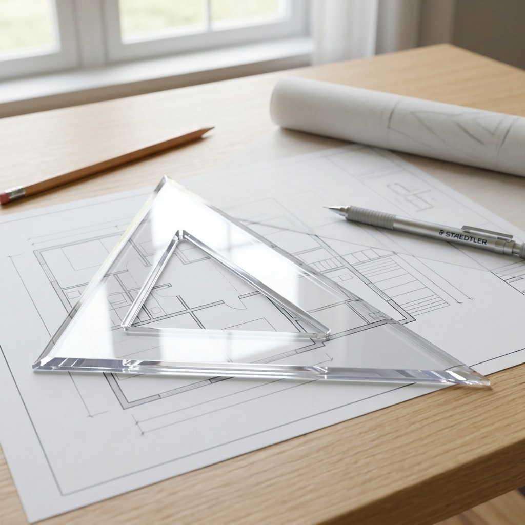Staedtler Set Square Clear Acryl 12-inch 30/60
