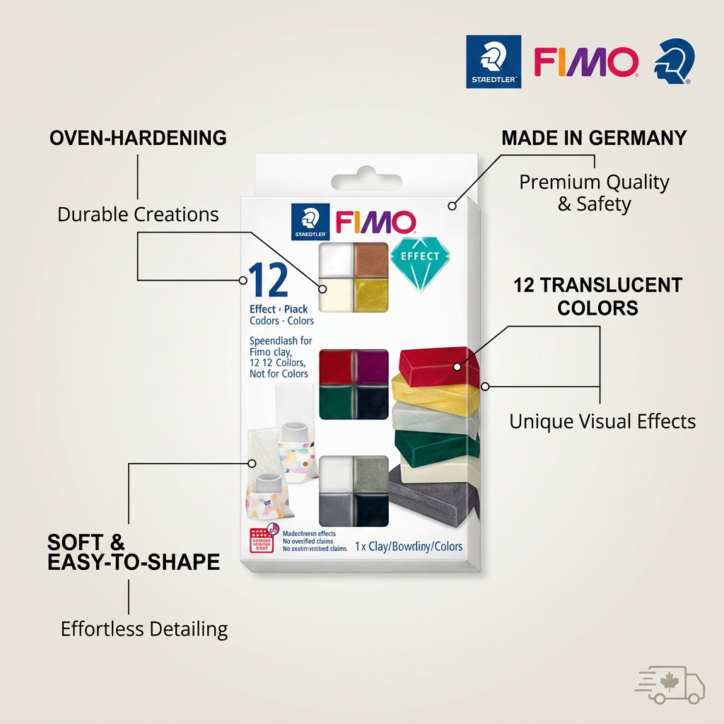 Staedtler Set Modelling Clay Fimo Effect 12 Color Pack