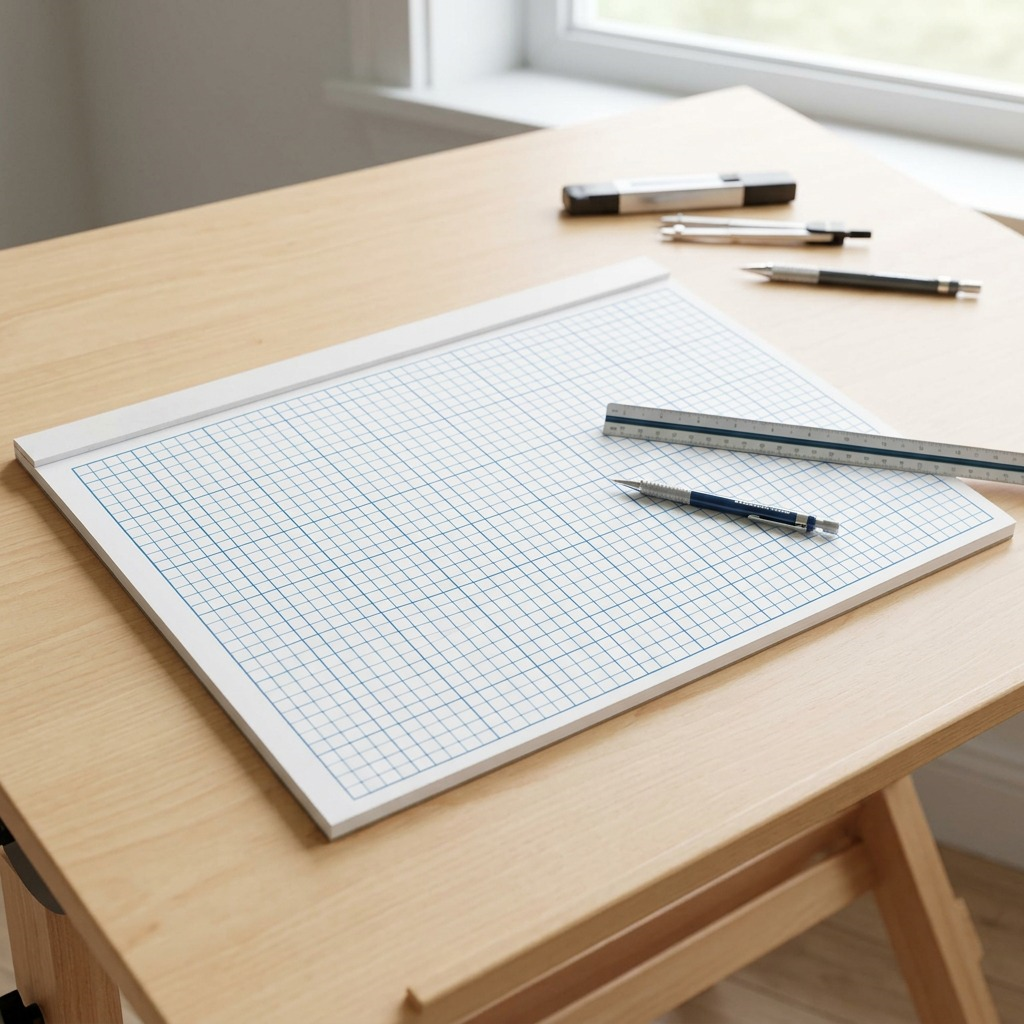 Staedtler Paper Bond 4x4 Grid 17x22 Pad 50