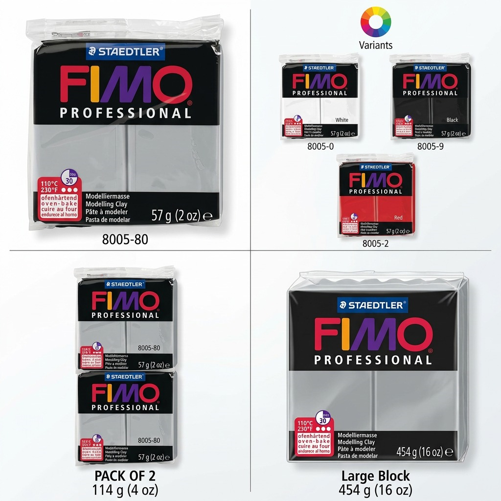 Staedtler Modelling Clay Fimo Professional Dolphin Gray 57g (2 oz)