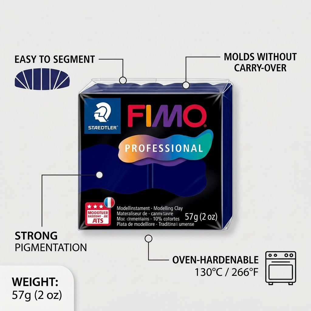 Staedtler Modelling Clay Fimo Professional Navy Blue 57g (2 oz)
