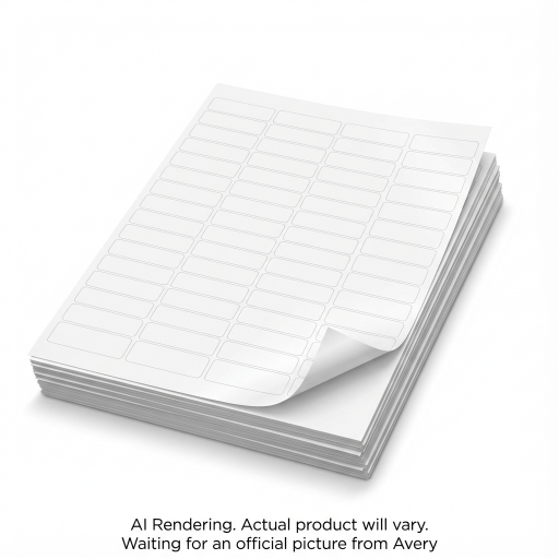 Étiquettes Avery blanches Easy Peel, 1 3/4" x 1/2", permanentes, 10 feuilles