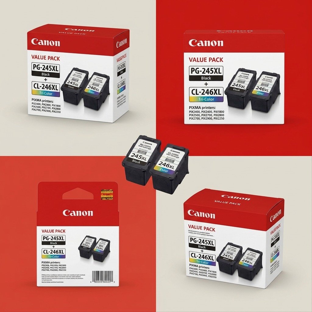 Canon PG-245XL/CL-246XL – Black & Colour Cartridges, Value Pack