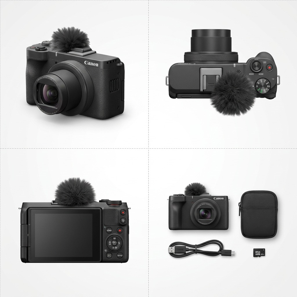 Canon 6390C001 – PowerShot V10 Vlogging Camera – 4K Video & Built-in Stand