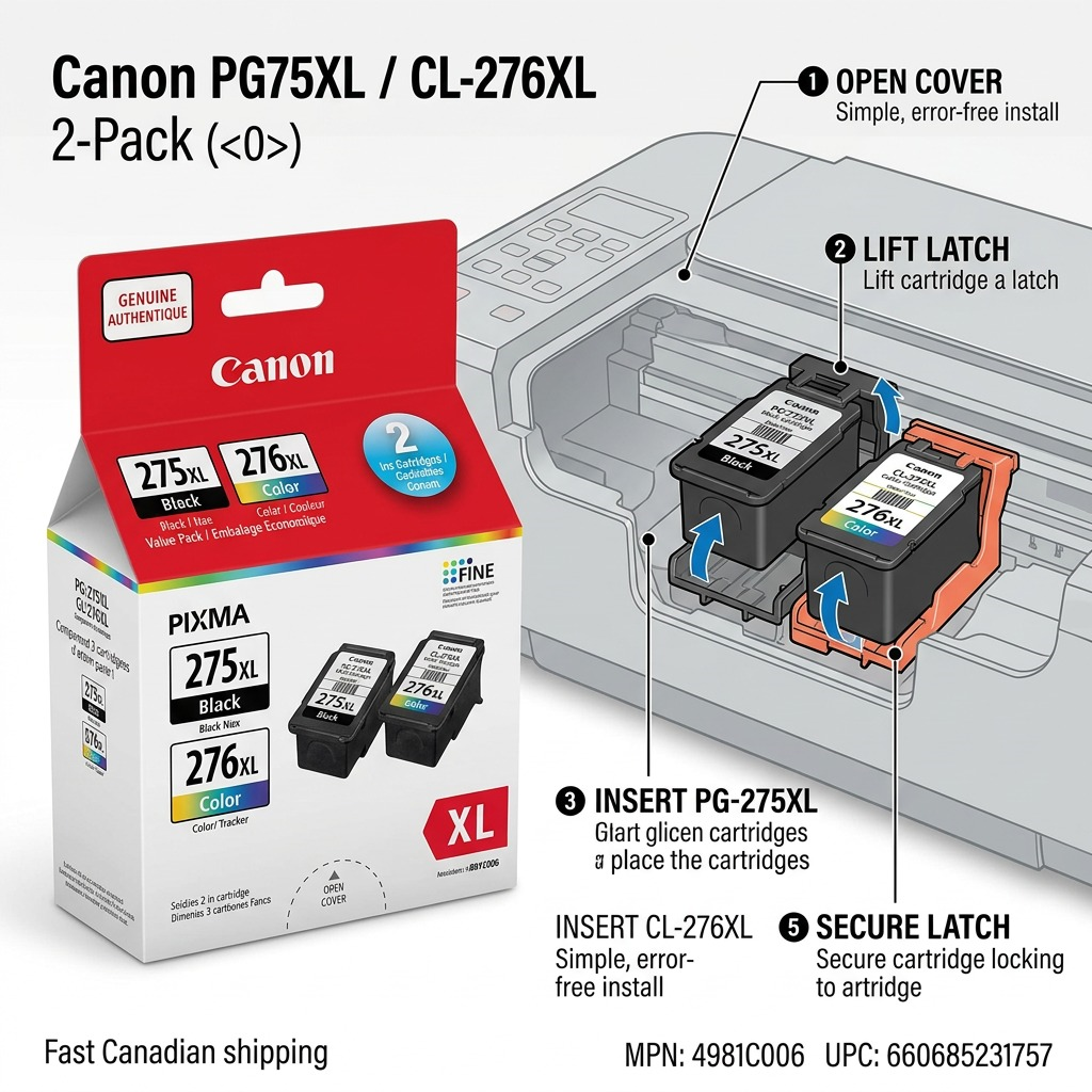 Canon PG-275XL / CL-276XL Combo High Yield (4981C006)