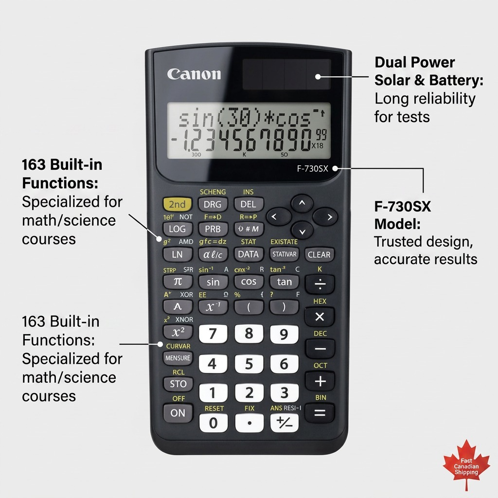 Canon F-730SX – Black Scientific Calculator 163 Functions