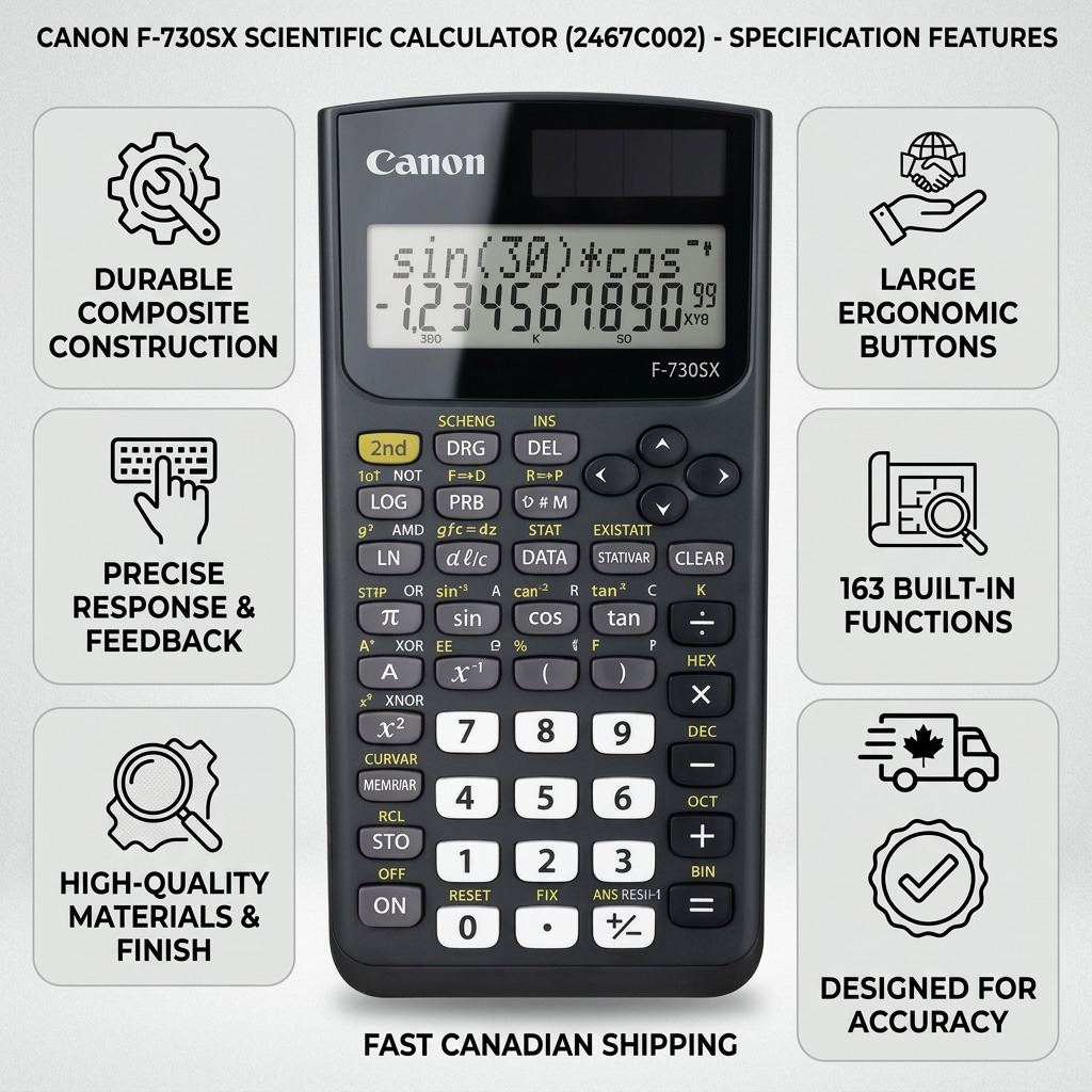 Canon F-730SX – Black Scientific Calculator 163 Functions