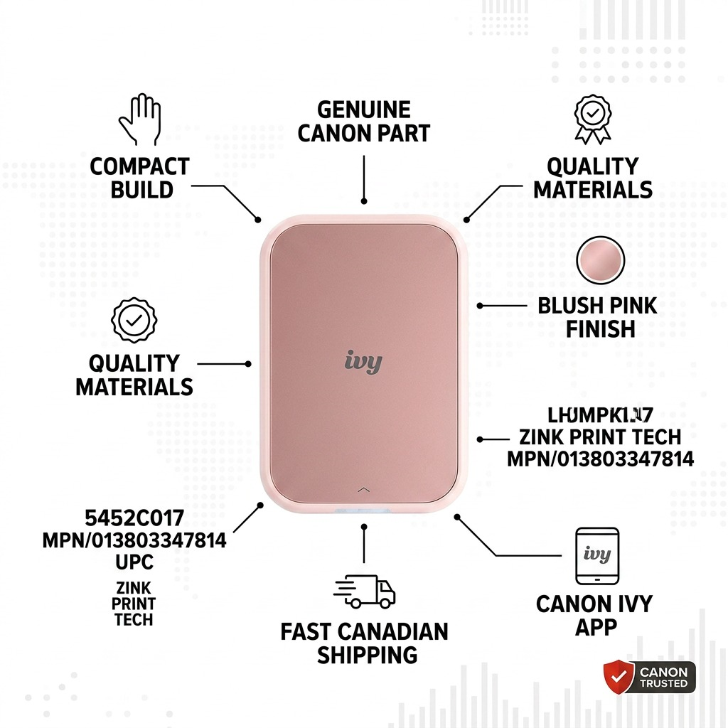 Canon IVY 2 Mini Photo Printer – Blush Pink