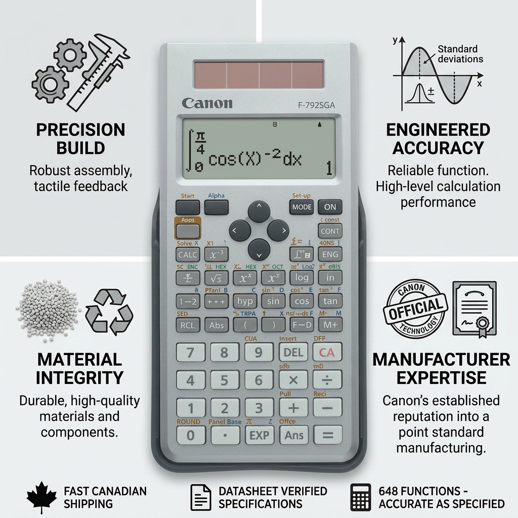 Canon 648 Function Scientific Calculator (6608B002) F-792SGA – Grey