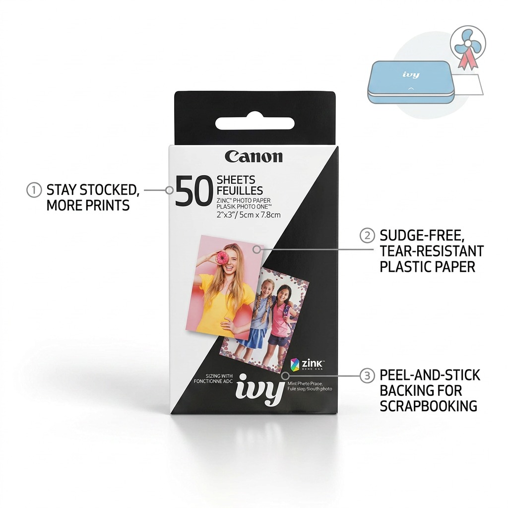 Canon Zink™ Photo Paper Pack (50 – Sheets)