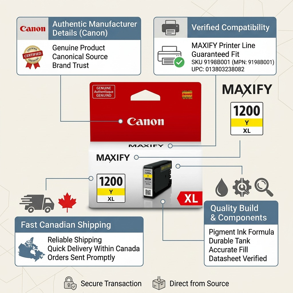 Canon PGI-1200XL – Yellow Ink Tank