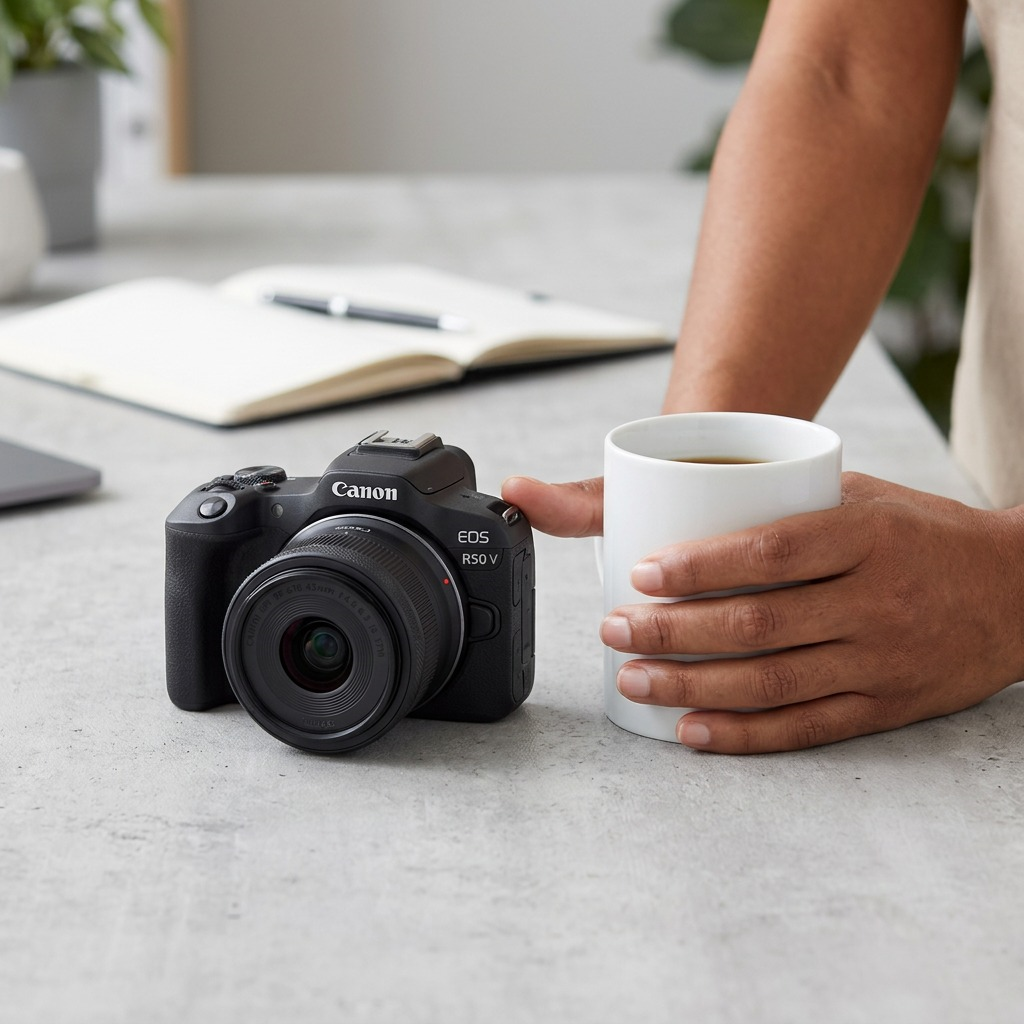 Canon EOS R50 – V + RF-S14-30mm F4-6.3 IS STM Pz Lens Kit