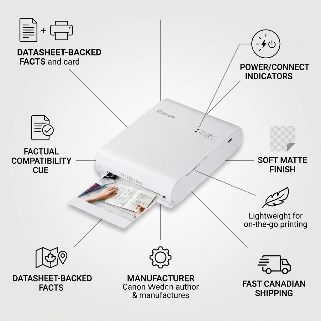 Canon SELPHY Square QX10 – Compact Photo Printer (White)