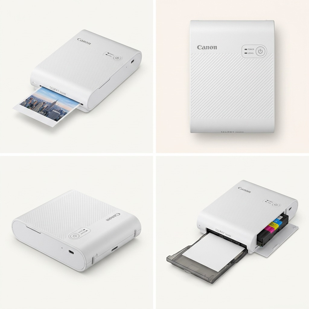 Canon SELPHY Square QX10 – Compact Photo Printer (White)