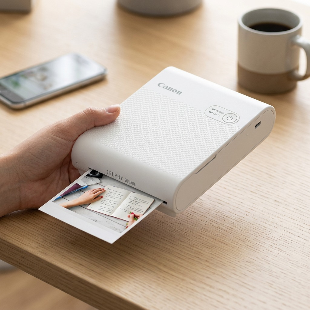 Canon SELPHY Square QX10 – Compact Photo Printer (White)
