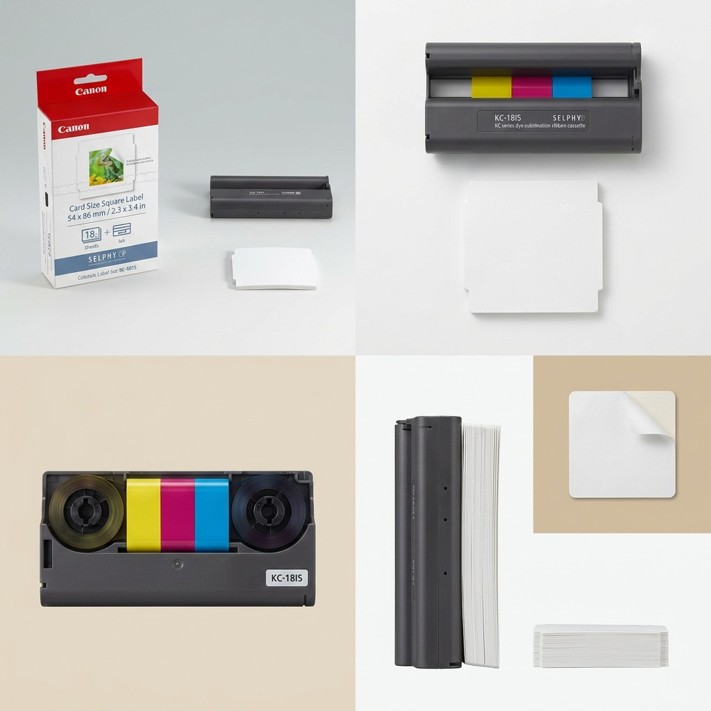 Canon Colour Ink & Paper Set KC-18IS – (Card Size) Square Label