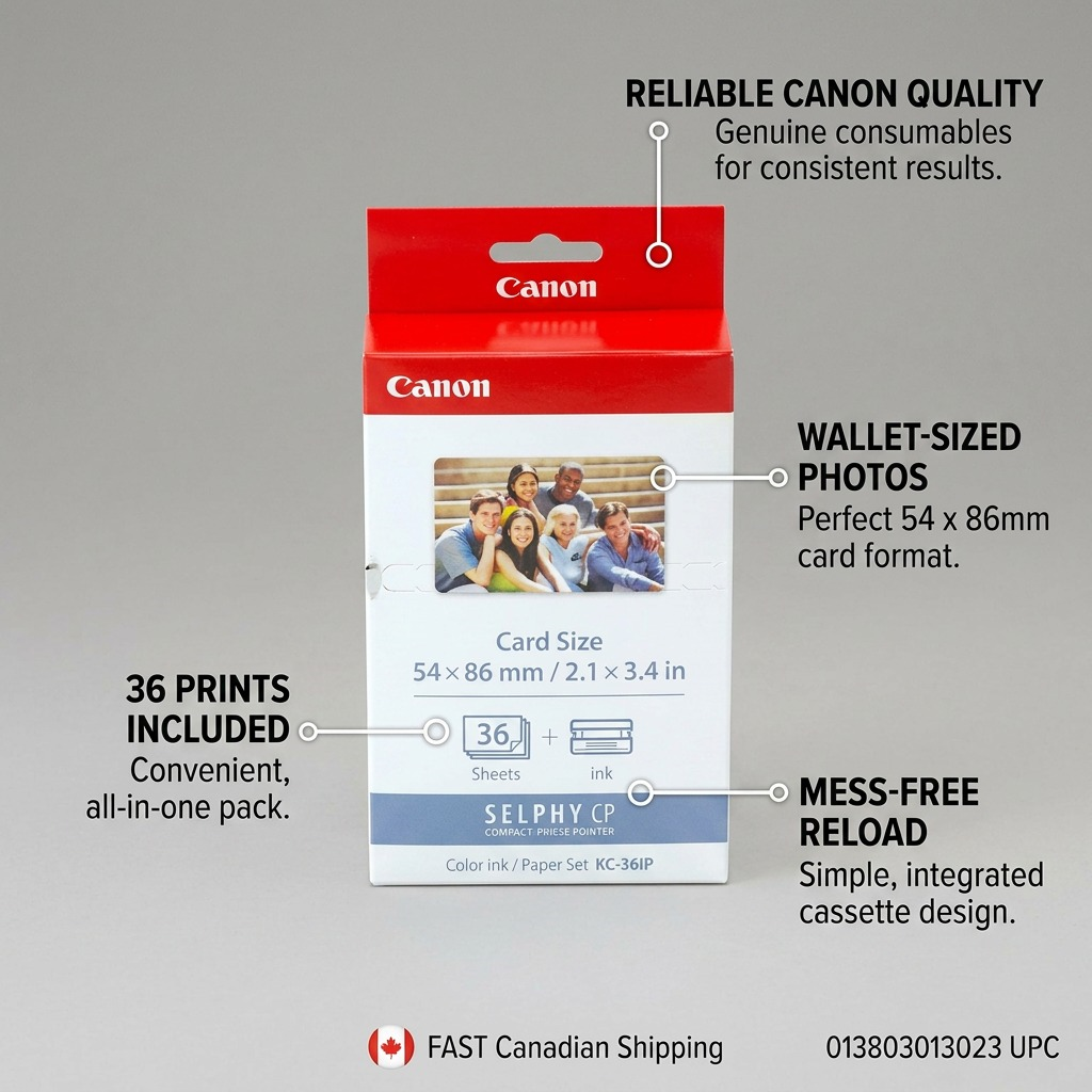 Canon Ink & Paper Set KC-36IP – (Card Size)