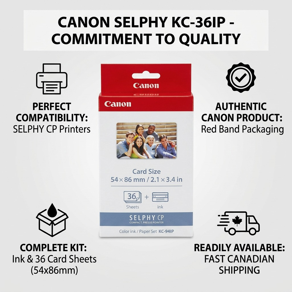 Canon Ink & Paper Set KC-36IP – (Card Size)