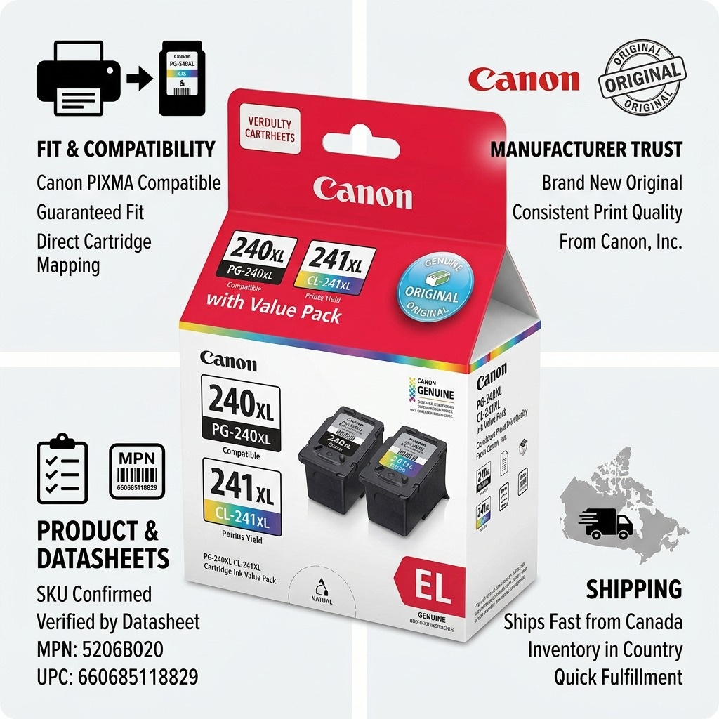 Canon PG-240XL – & CL-241XL Ink Value Pack