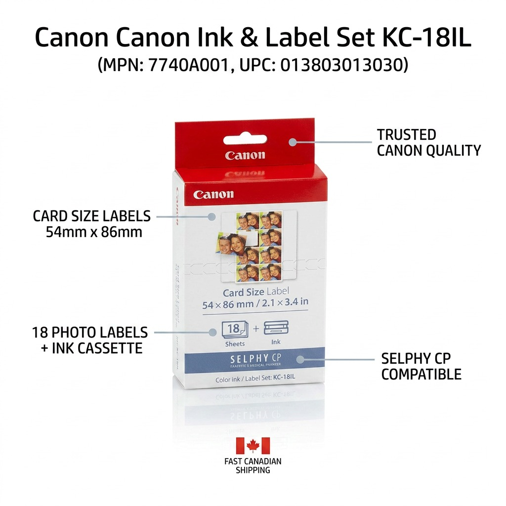 Canon Ink & Label Set KC-18IL – (Card Size)