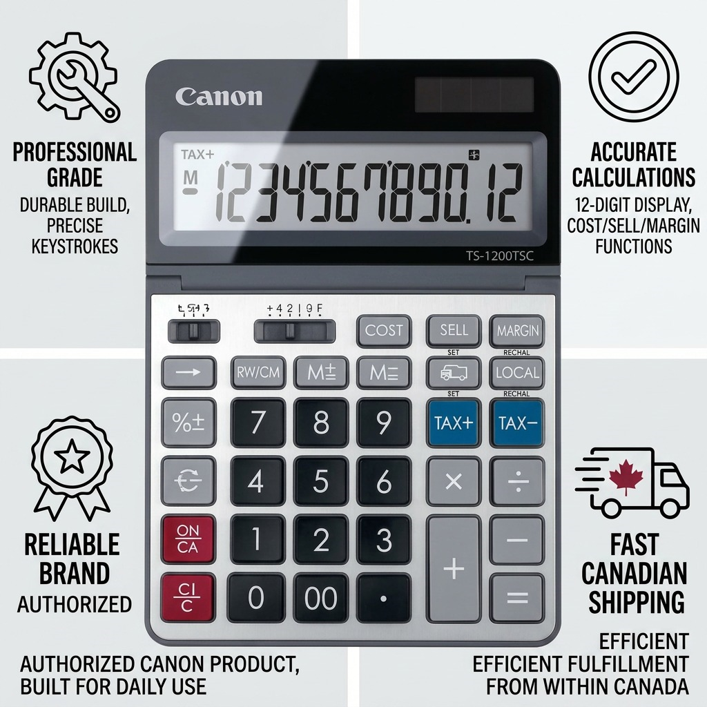 Canon TS-1200TSC – Silver/Black 12-Digit Display
