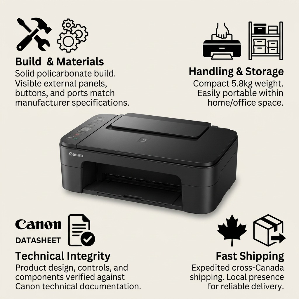 Canon 6671C003 – PIXMA TS3720 Wireless All-in-One Inkjet Printer for Home and Student – Black