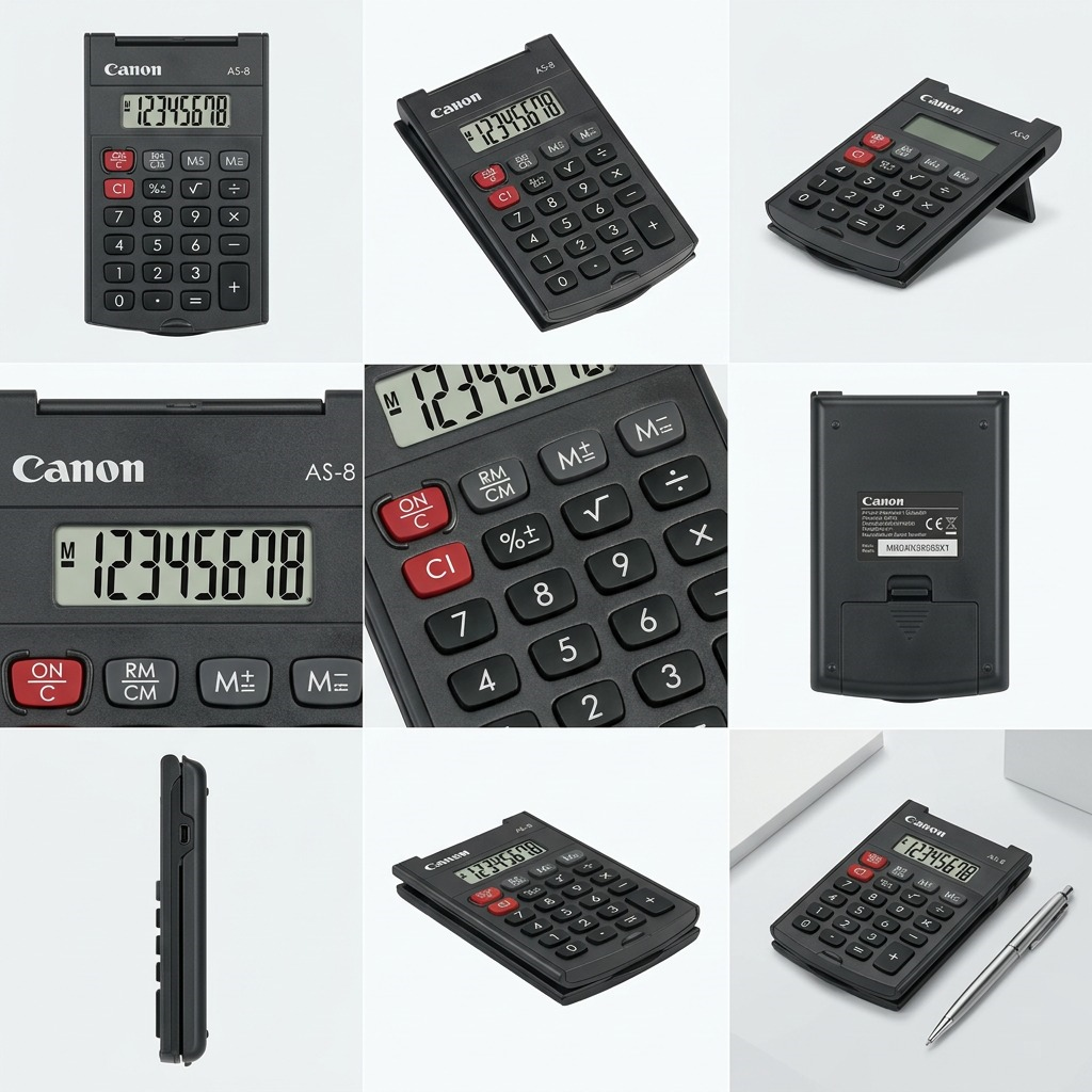 Canon AS-8 – Black 8-Digit Handheld Calculator