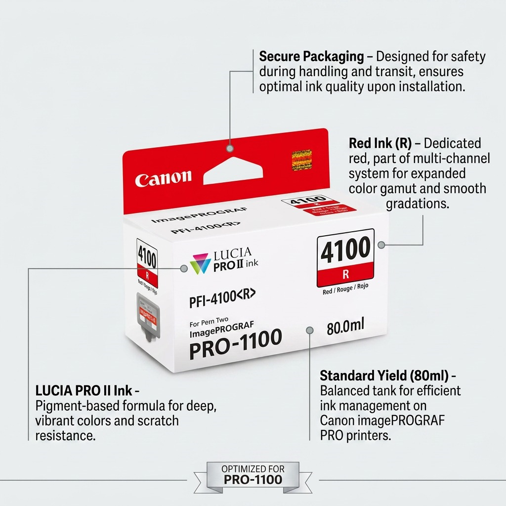 Canon PFI-4100 – Red Ink Tank