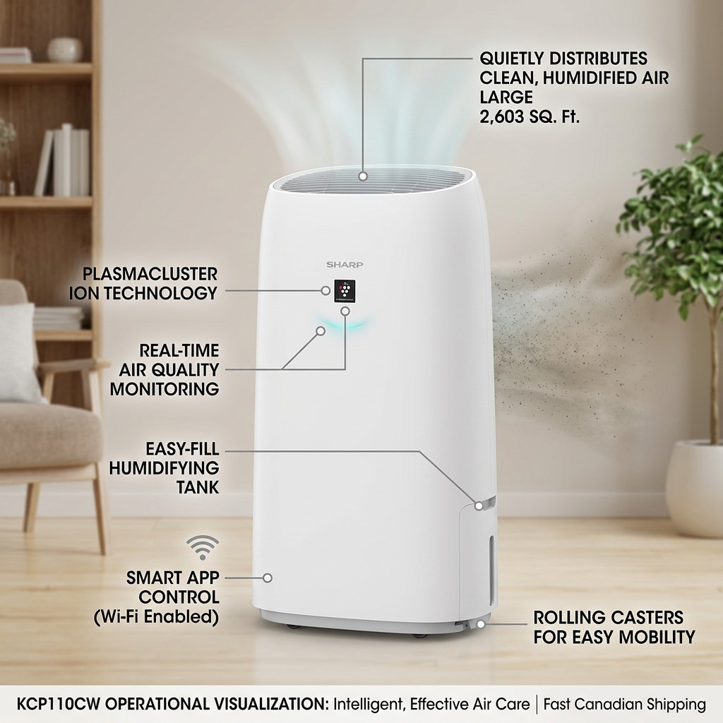 Sharp KCP110CW – Air Purifier & Humidifier