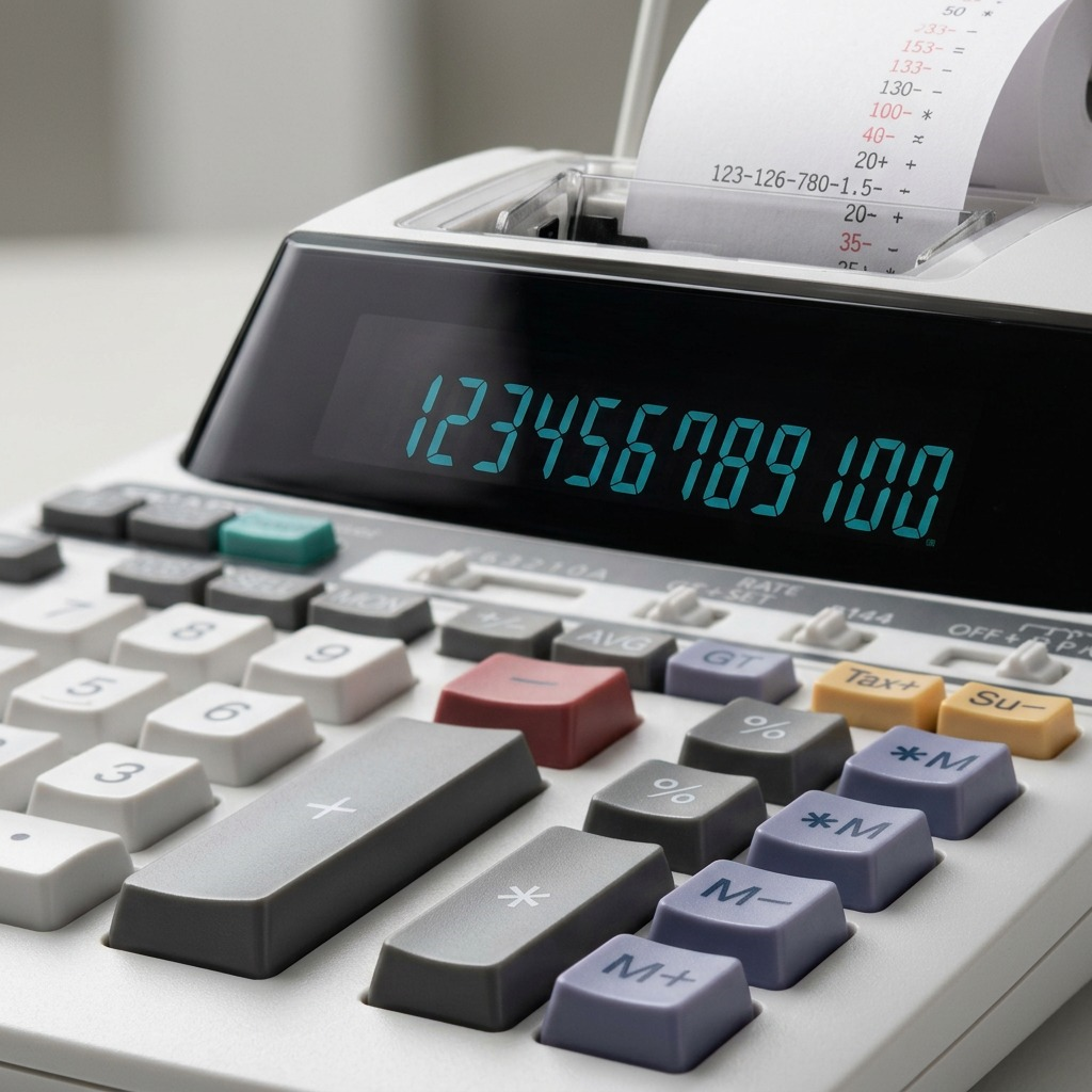 Sharp EL-2201RII 12 Digit Fluorescent Printing Calculator, 2-Colour