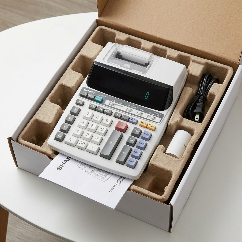 Sharp EL-2201RII 12 Digit Fluorescent Printing Calculator, 2-Colour
