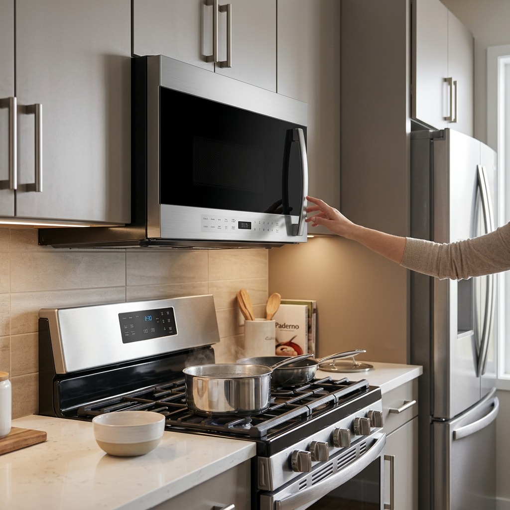 Sharp SMO1461GS 24-Inch Over-the - Range Microwave Oven - 1.4 cu. ft. 1000W Stainless Steel Finish
