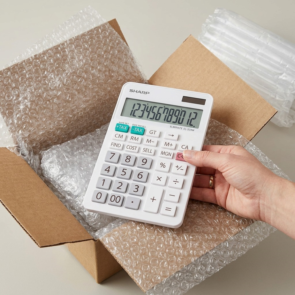 Sharp EL-334W Professional Desktop Calculator - 12-Digit XL Display with Cost - Sell - Margin