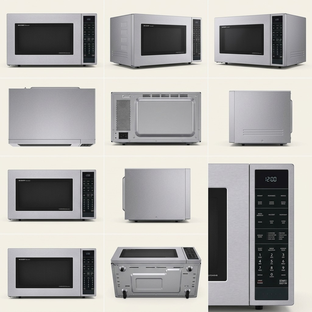 Sharp SMC1585KS Carousel Convection Microwave Oven - 1.5 cu. ft. 900W Stainless Steel