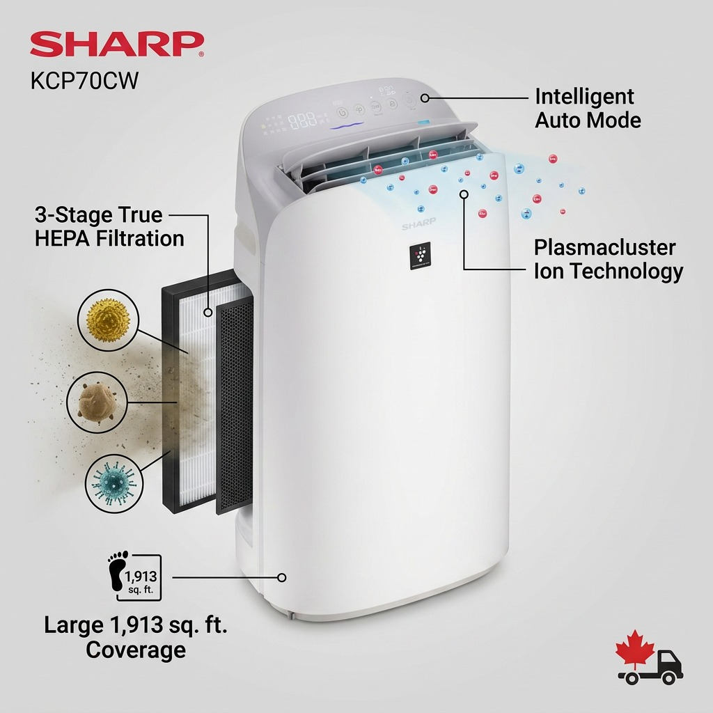 Sharp KCP70CW – Air Purifier & Humidifier