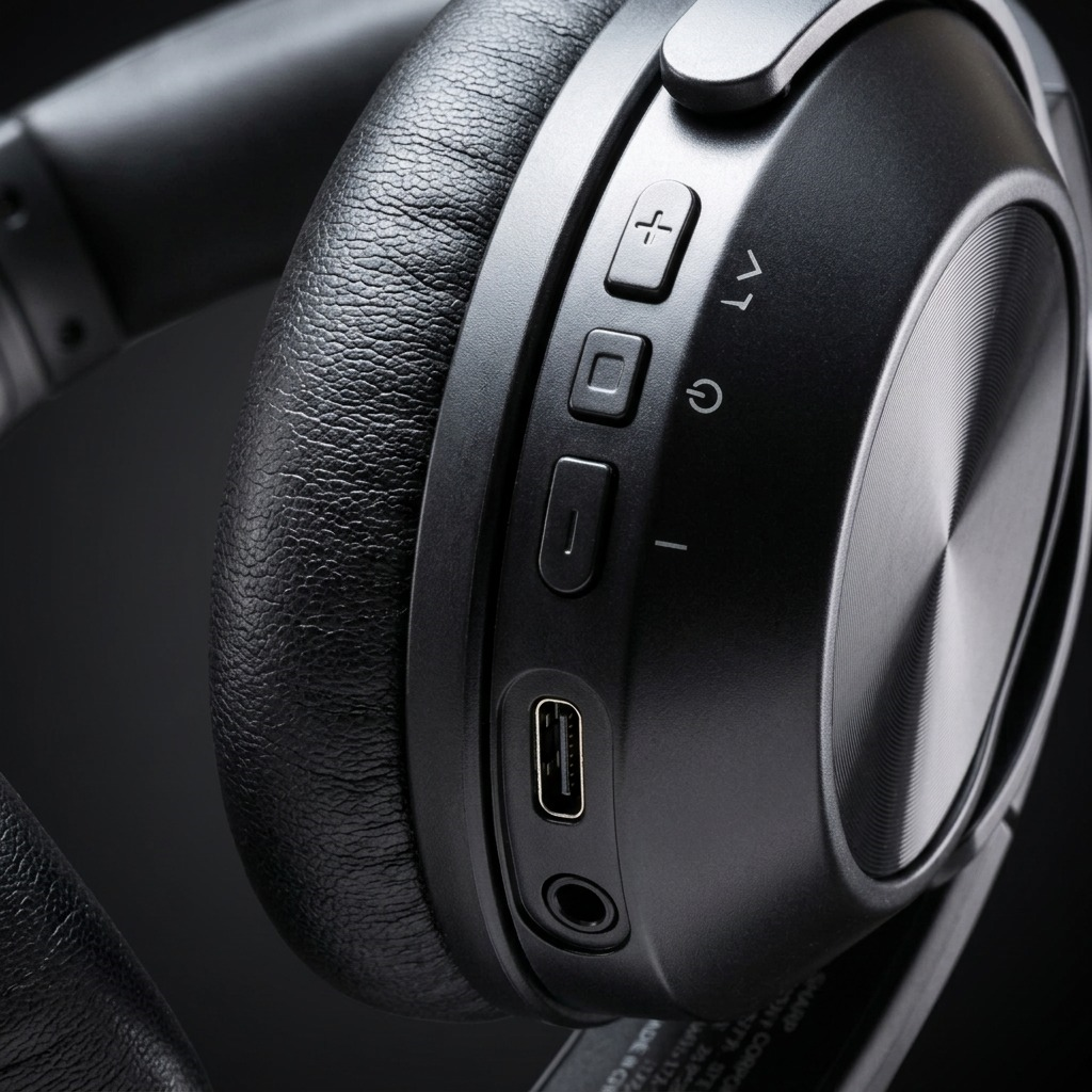 Sharp HP-60 Over - Ear Wireless Headphones with Active Noise Cancellation & 20-Hour Battery Life
