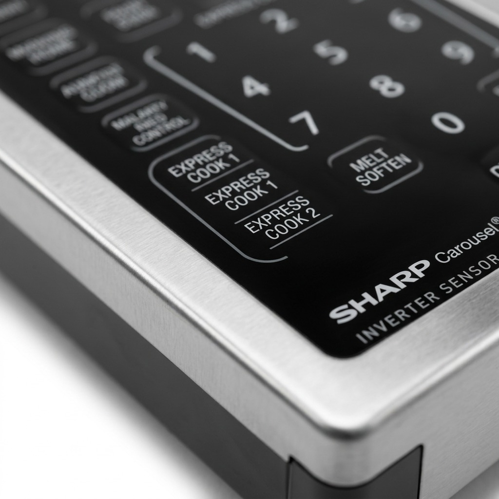Sharp SMC1464KSC Carousel Countertop Microwave Oven with Inverter Technology 1.4 cu. ft. 1100W Stainless Steel