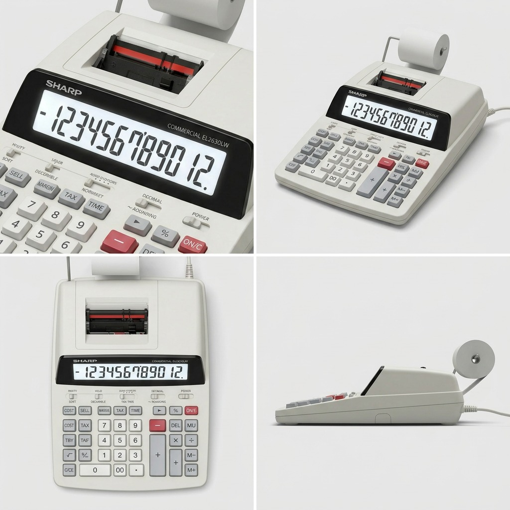Sharp EL-2630LW 12-Digit Commercial Printing Calculator