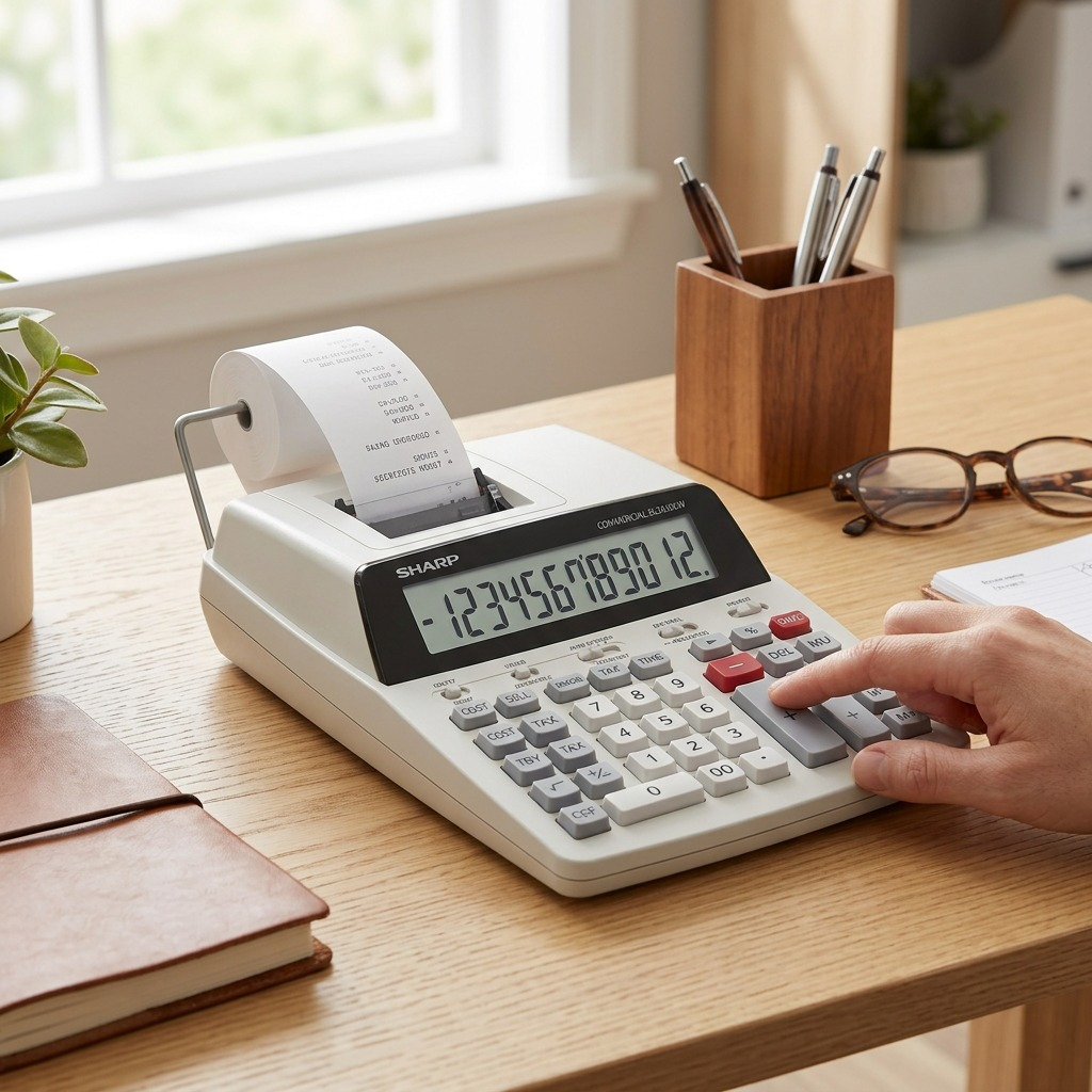 Sharp EL-2630LW 12-Digit Commercial Printing Calculator