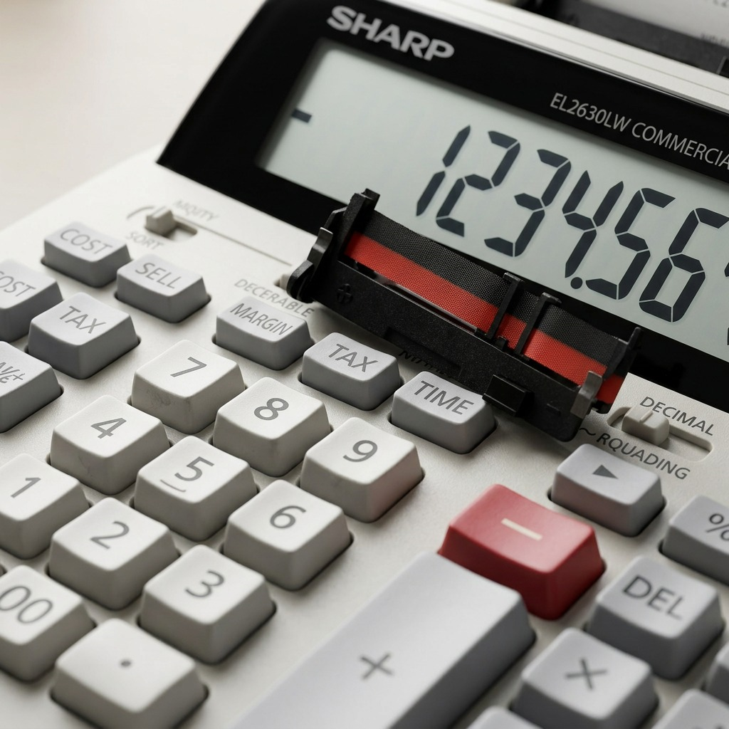 Sharp EL-2630LW 12-Digit Commercial Printing Calculator