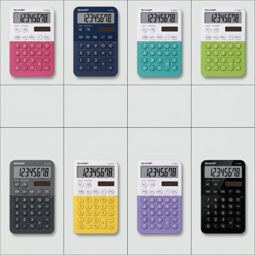 Sharp EL-760RBPK XL 8-Digit Display Calculator - Raspberry