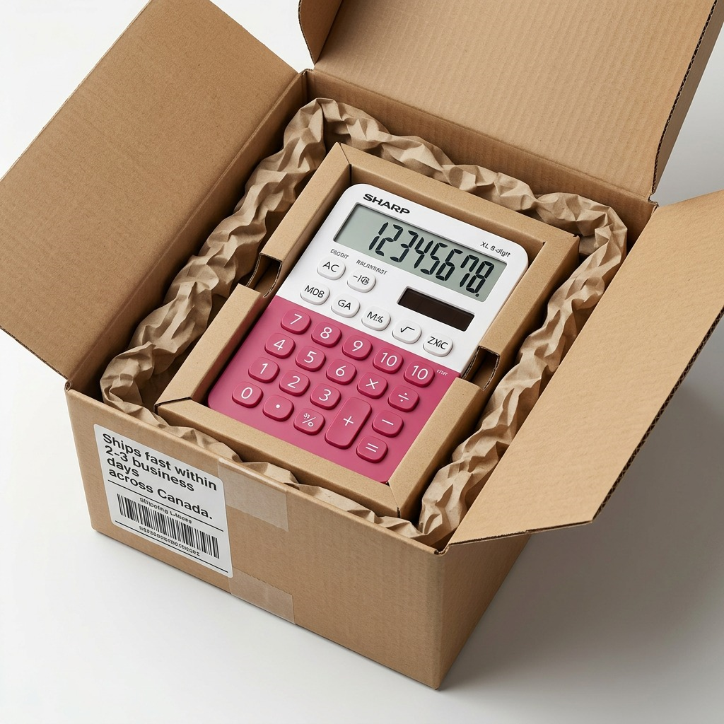 Sharp EL-760RBPK XL 8-Digit Display Calculator - Raspberry